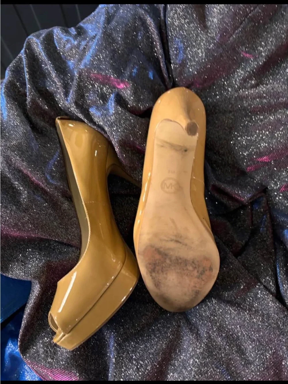 Michael by Michael Kors patented stiletto tan heels in a size 8